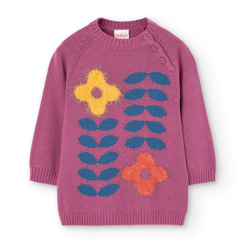 Vestito in maglia - BOBOLI - Sesso: Bambina - Colore: uni - Stagione: Autunno-Inverno