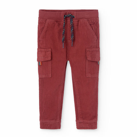 PANTALONI CARGO RASO