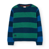 Striped knit sweater for boys