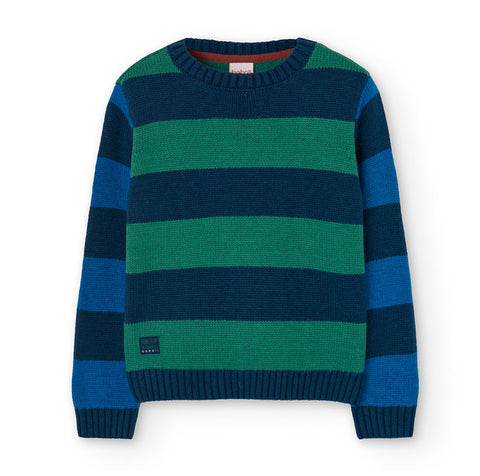 Striped knit sweater for boys