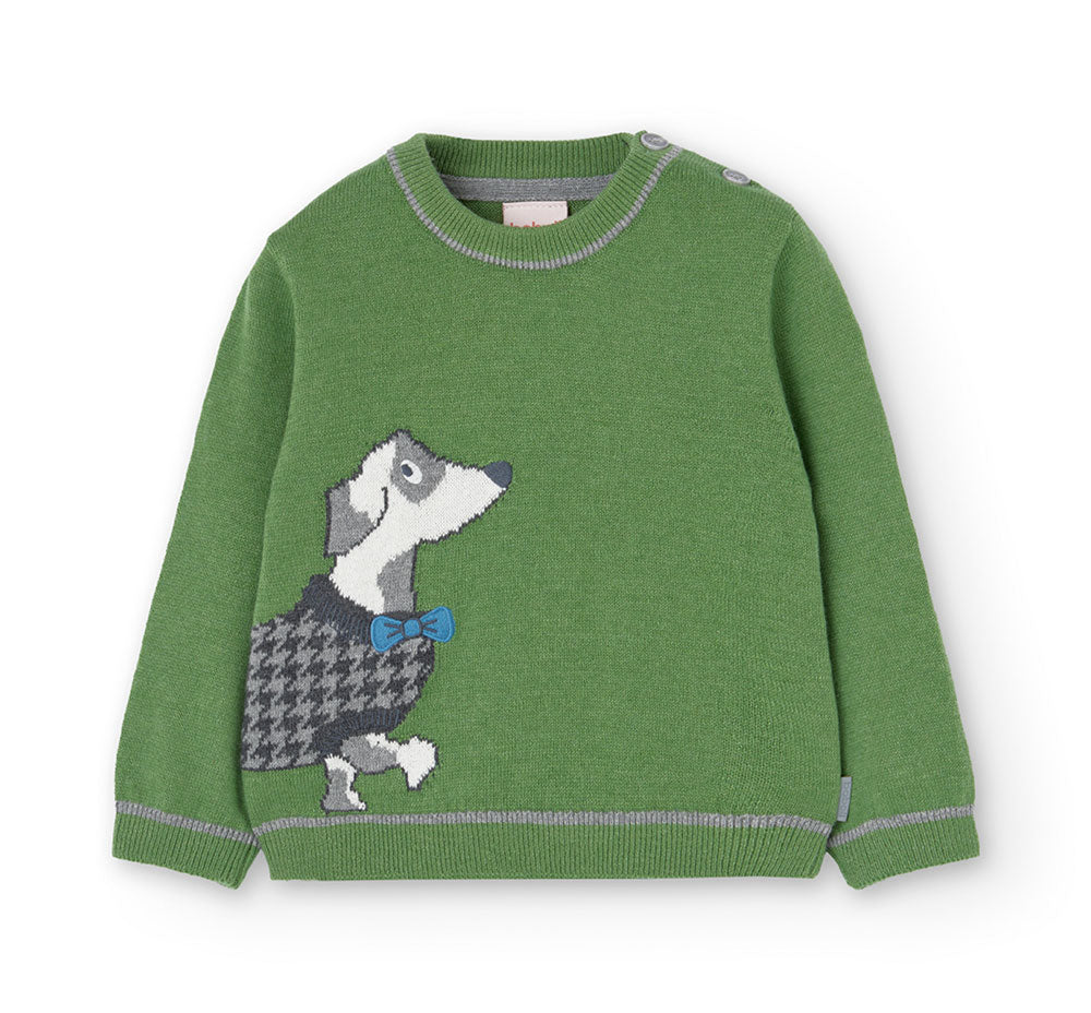 Scopri il maglione invernale della collezione BOBOLI, pensato per il tuo bambino. Con un dolce ri...
