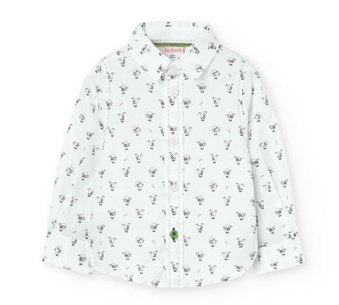 Camicia popelin stampato per neonati