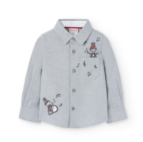 Oxford long sleeve shirt for babies