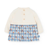 Vestito di felpa combinato - BOBOLI - Sesso: Bambina - Colore: Panna - Stagione: Autunno-Inverno