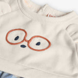 Vestito di felpa combinato - BOBOLI - Sesso: Bambina - Colore: Panna - Stagione: Autunno-Inverno