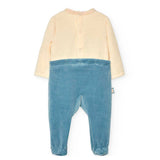 Tutina ciniglia bicolore - BOBOLI - Colore: Celeste - Stagione: Autunno-Inverno