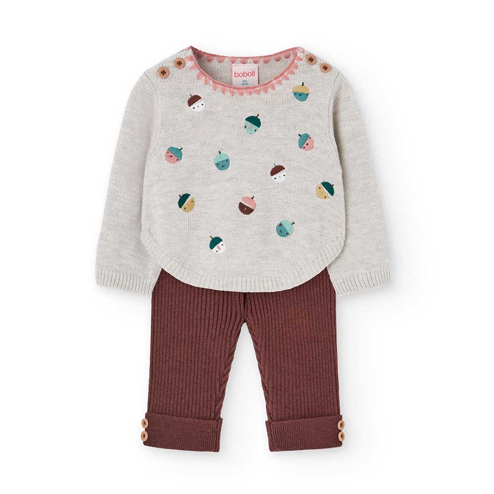 Composition: Sweater: 55% cotton 42% polyester 3% wool Pants: 48% cotton 39% polyester 10% polyam...