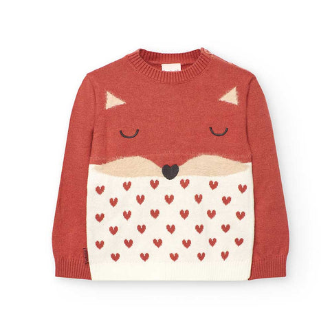 Maglione - BOBOLI - Sesso: Bambina - Colore: Arancione - Stagione: Autunno-Inverno