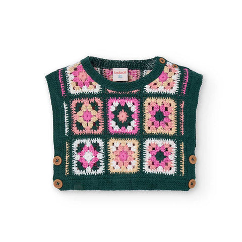 Gilet maglia - BOBOLI - Sesso: Bambina - Colore: Verde - Stagione: Autunno-Inverno