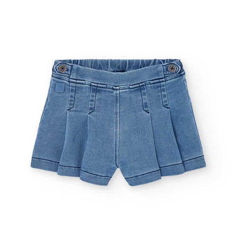 Gonna-short denim - BOBOLI - Sesso: Bambina - Colore: Blu - Stagione: Autunno-Inverno