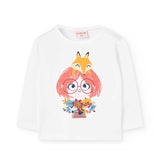 Maglietta jersey basic - BOBOLI - Sesso: Bambina - Colore: Panna - Stagione: Autunno-Inverno