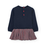 Vestito in maglia - BOBOLI - Sesso: Bambina - Colore: Blu - Stagione: Autunno-Inverno