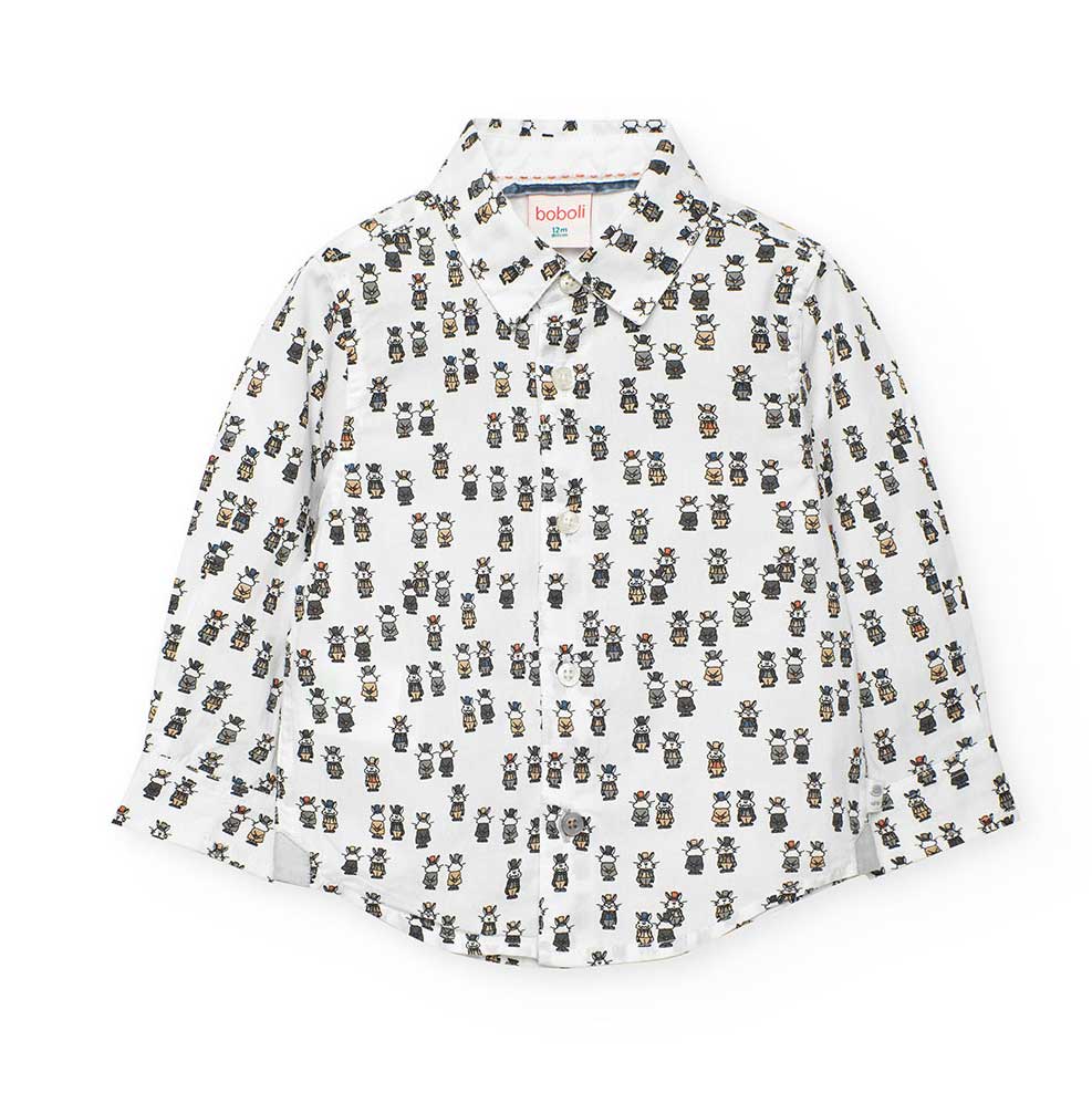 Camicia a manica lunga della Linea Abbigliamento Bambino Boboli, con microfantasia all over.

Com...