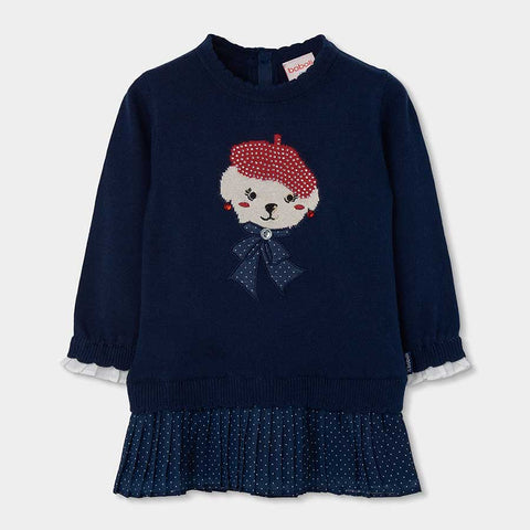VESTITO MAGLIA CON PUNTO IN MAGLIA