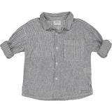 CAMICIA M/L OVER MISTO LINO RIGATO