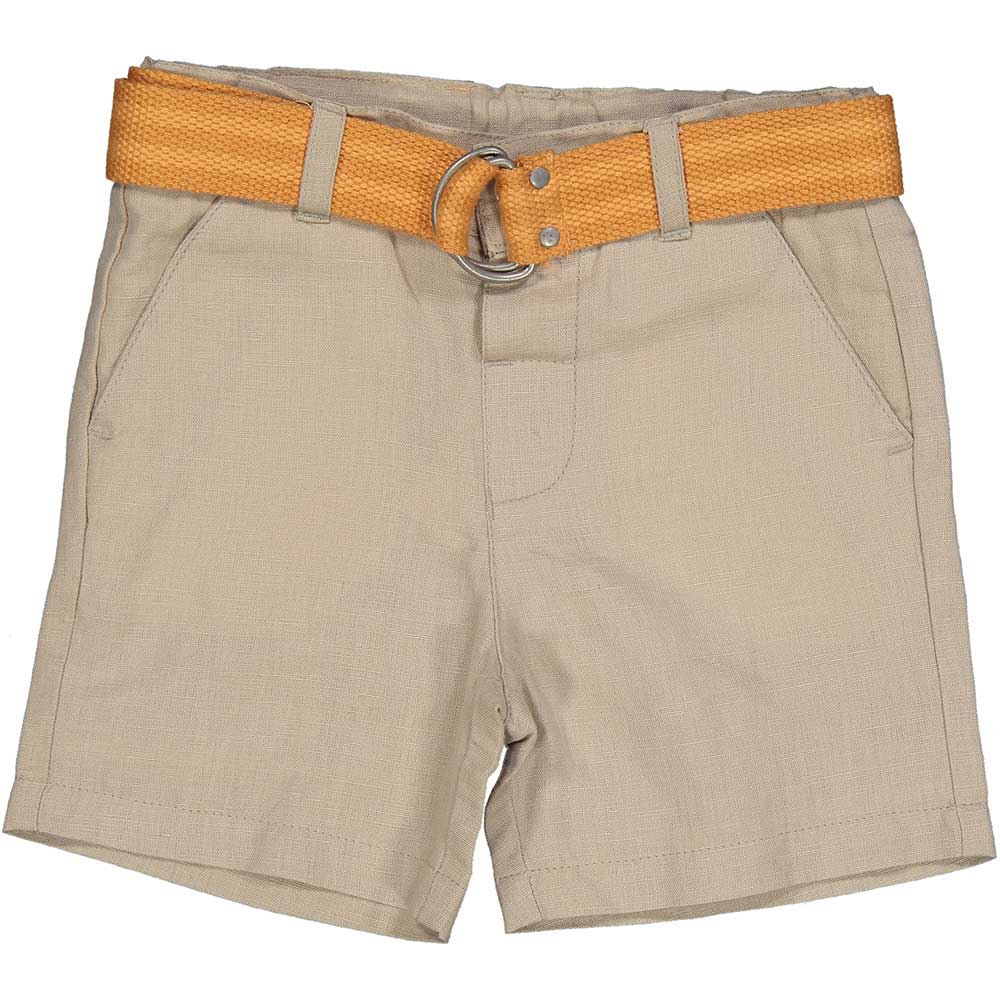 Bermuda della Linea Abbigliamento Bambino Birba, in misto lino con taschine sui lati e cinturino ...