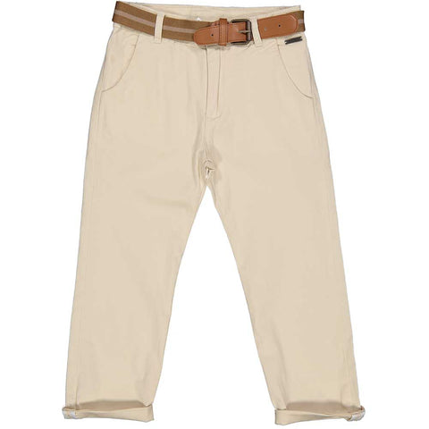 PANTALON DRILL STRETCH AVEC ZIP ET CEINTURE