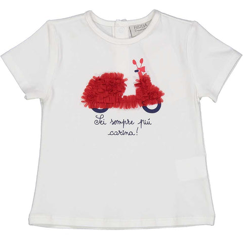 TSHIRT M/C JERSEY STRETCH - BIRBA - Sesso: Bambina - Colore: Bianco - Stagione: Primavera-Estate
