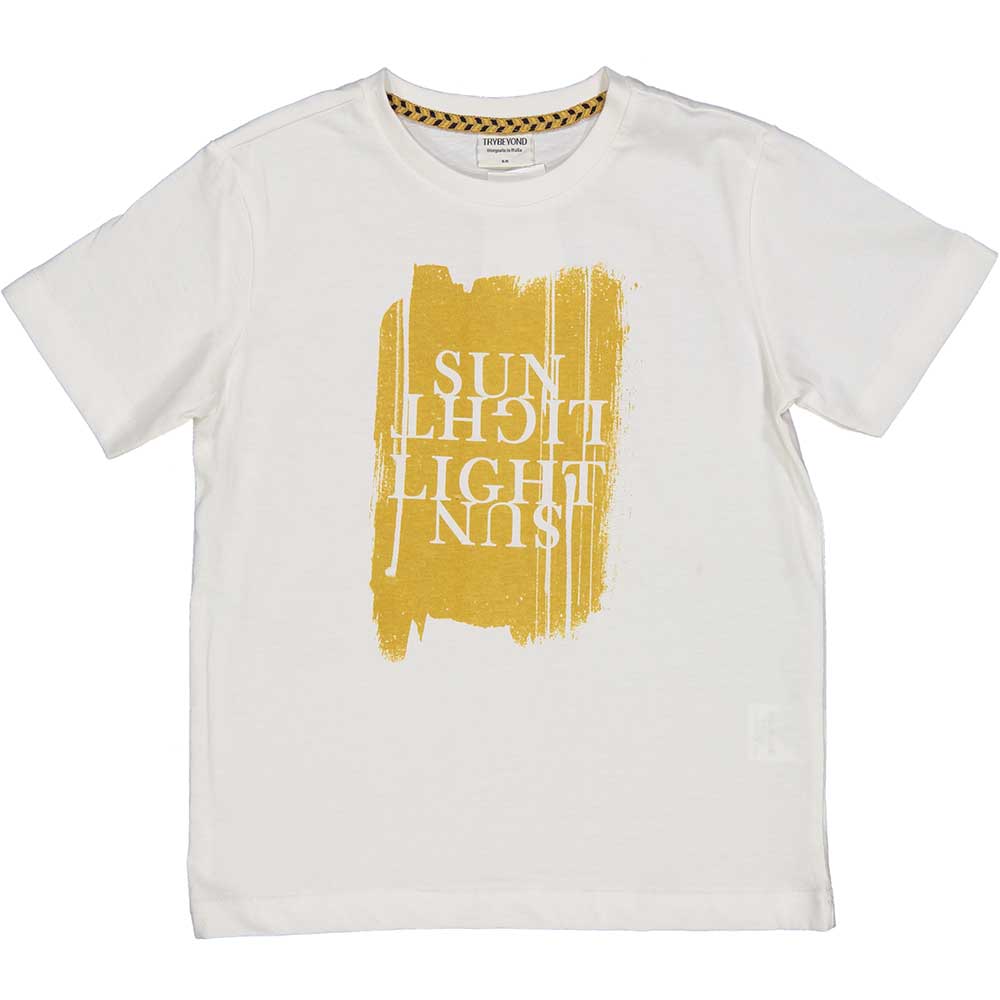 T-shirt della Linea Abbigliamento Bambino Trybeyond,  a manica corta con stampa colorata sul dava...