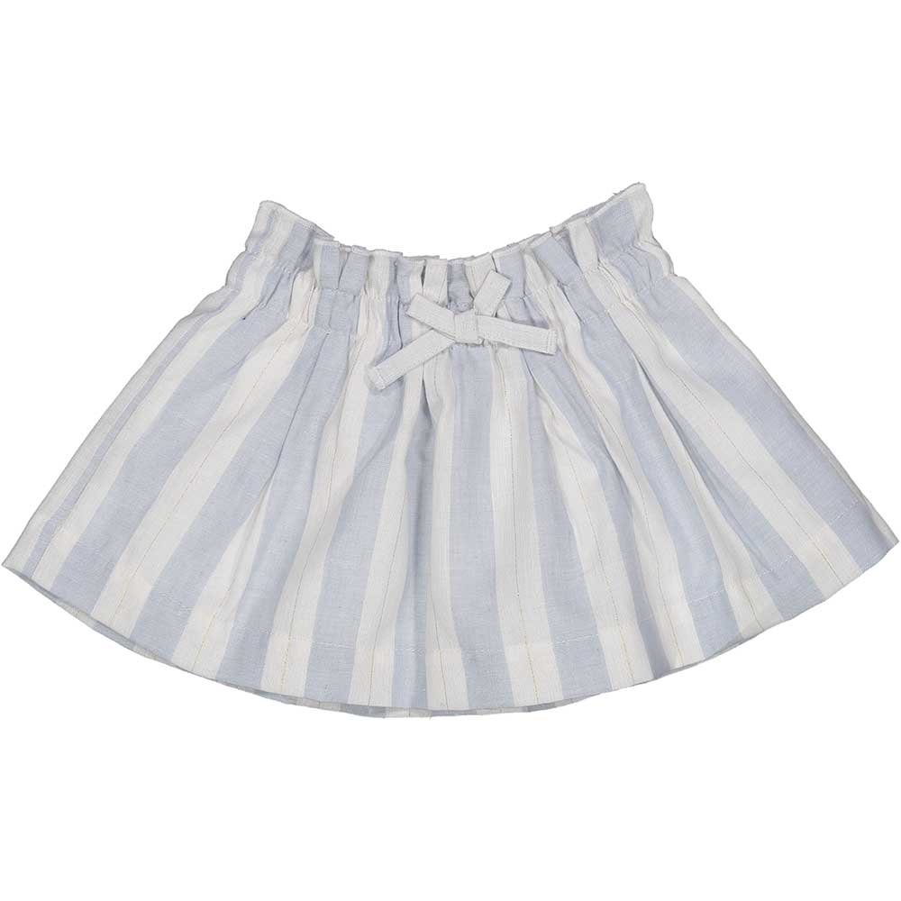 
Gonnellina della Linea Abbigliamento Bambina Birba, a righe in colori tenui con inserti lurex. E...