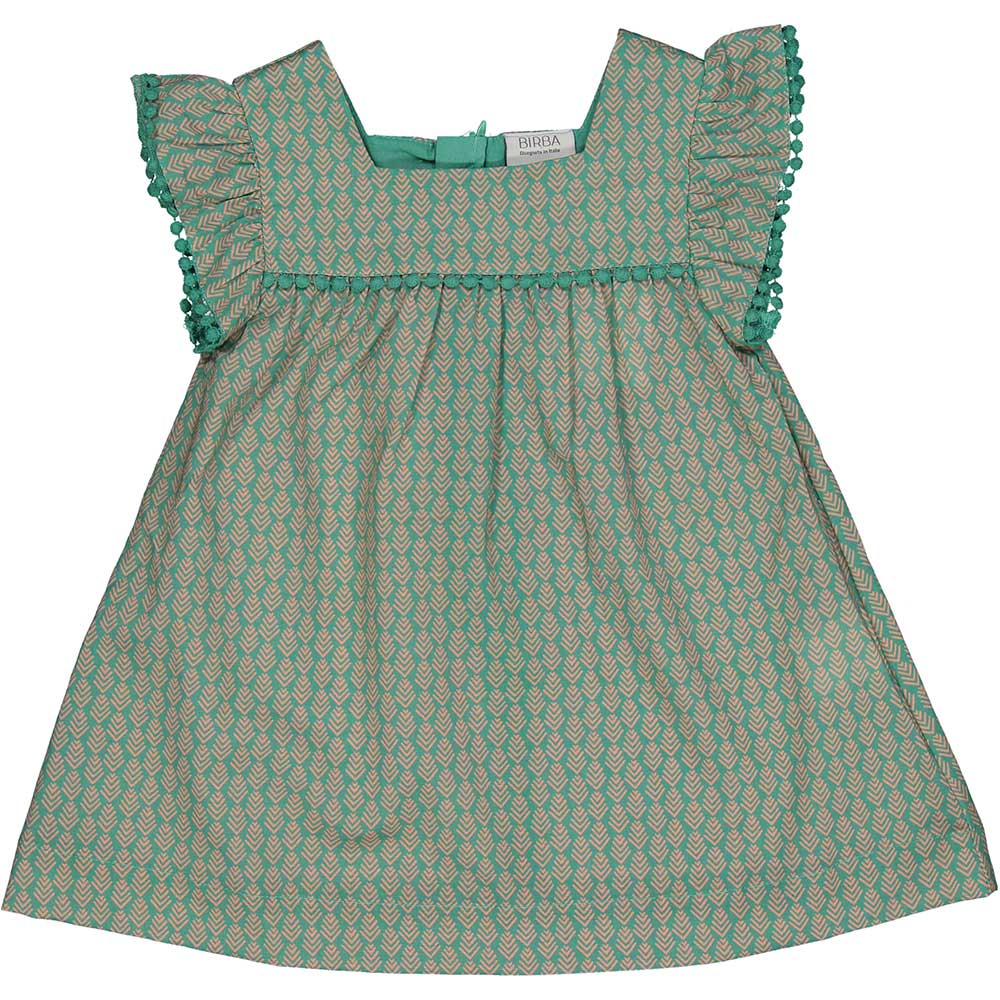 Abitino della Linea Abbigliamento Bambina Birba, in tessuto leggero con fantasia geometrica all-o...