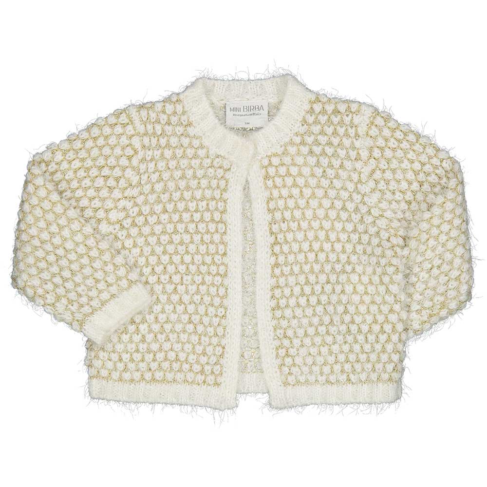 Cardigan de la Ligne Vêtements Fille Birba avec un seul bouton, col rond et travail élégant avec ...
