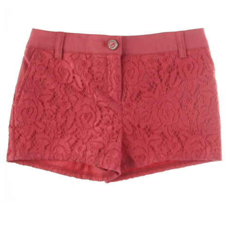 SHORTS EN DENTELLE CORAIL