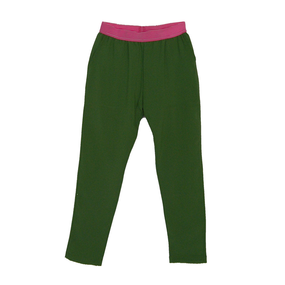 Pantalon de la ligne vêtements fille Fracomina en tissu doux. Uni avec ceinture élastique à mille...