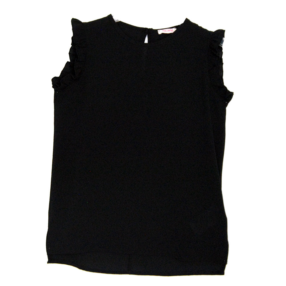 
  Bluse aus der Modelinie des Fracomina-Mädchens. Einfarbig mit Ärmeln mit Rüschen.
  Knopfversc...