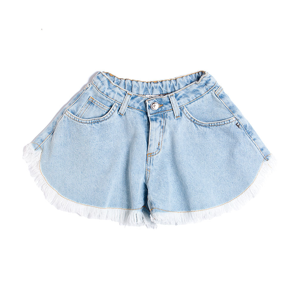 Short en denim de la Ligne Vêtements Fille Fracomina, avec tissu effiloché au bas.
 
Compostion :...