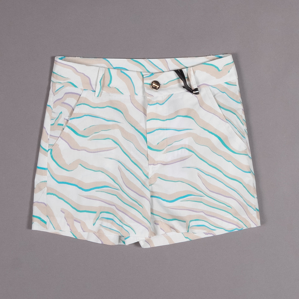 Short de la ligne Vêtements Fille Fracomina, avec motif multicolore intégral et taille réglable à...