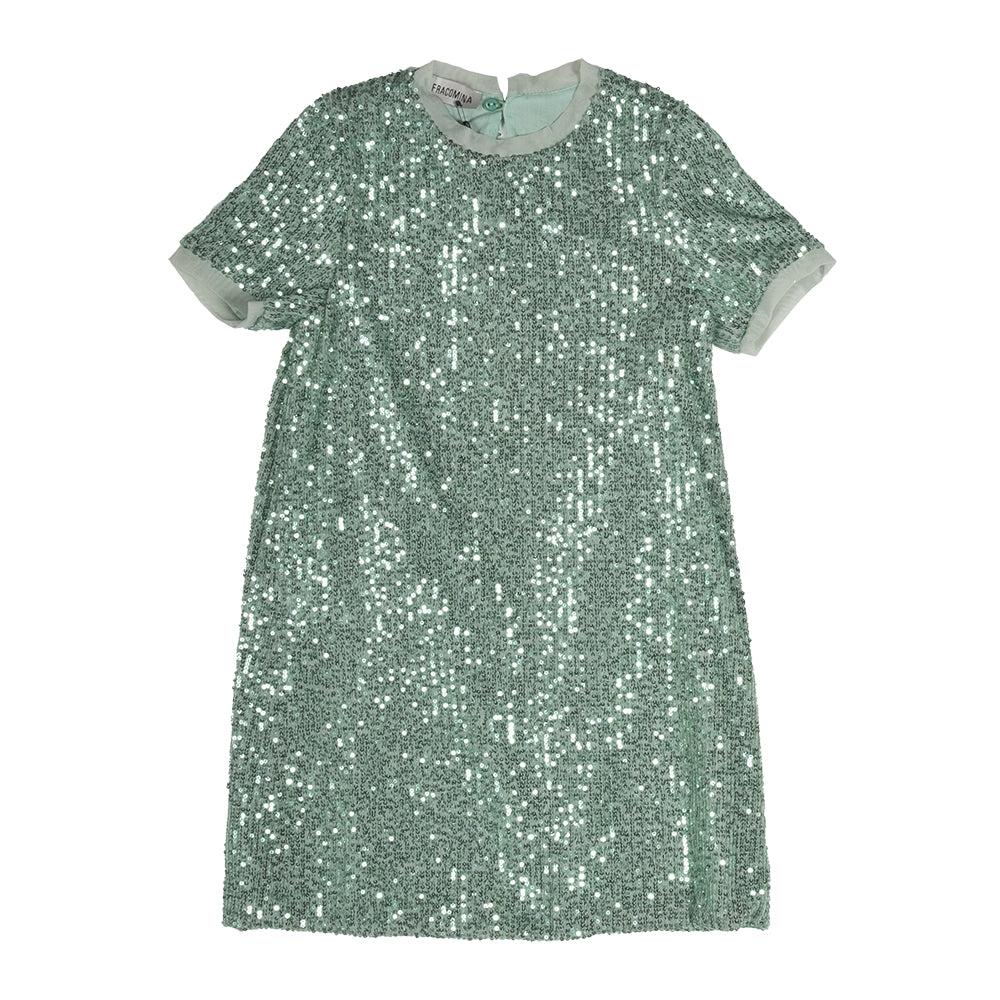 Robe élégante de la Ligne Vêtements Fille Fracomina, modèle fourreau avec paillettes sur toute la...