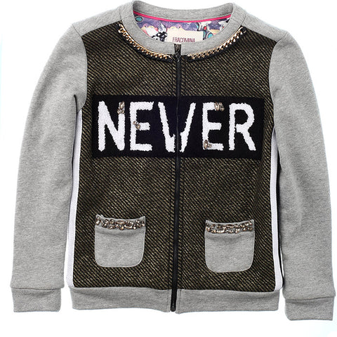 GIUBBINO   FELPA - FRACOMINA - Sesso: Bambina - Colore: Grigio - Stagione: Autunno-Inverno