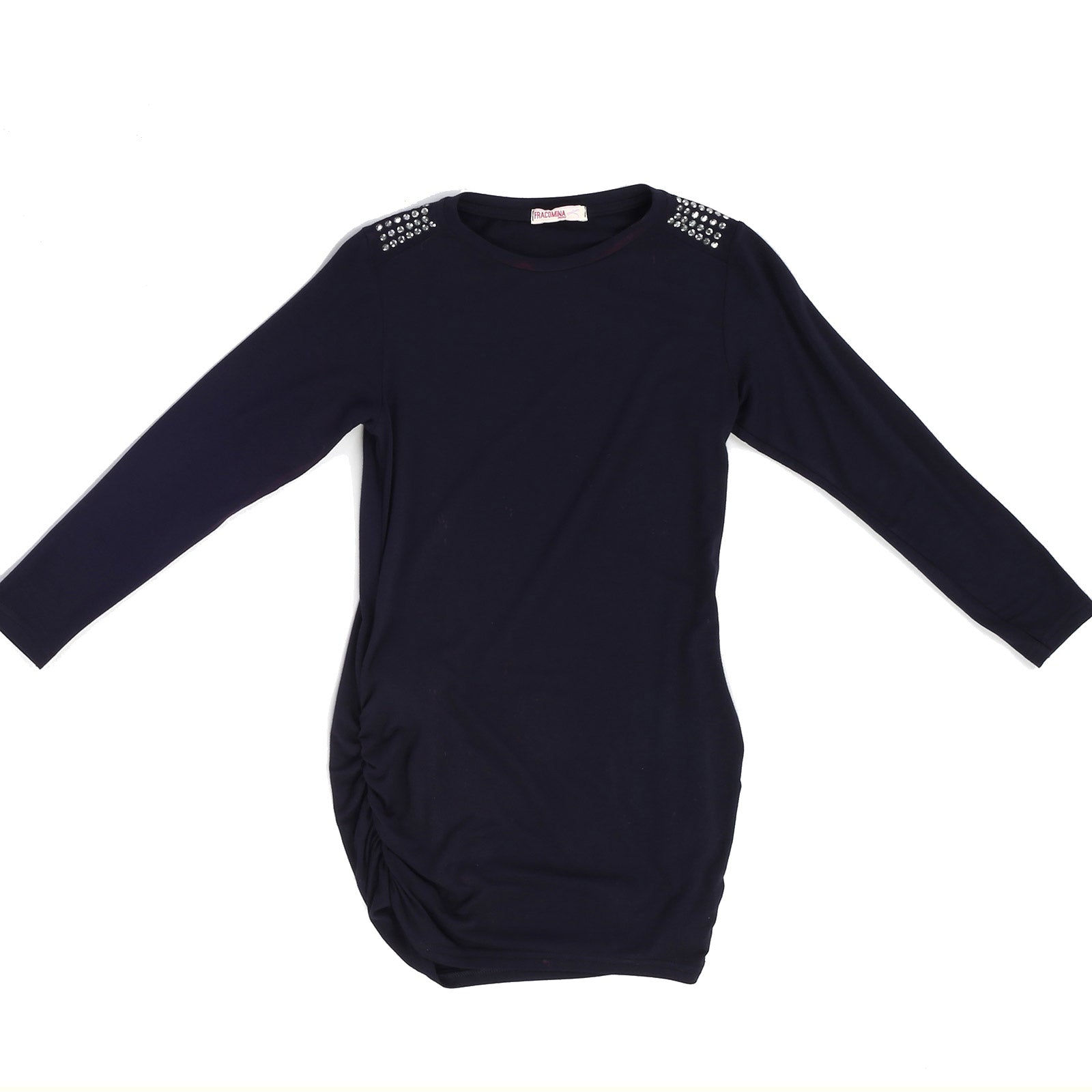 
  Abitino della linea abbigliamento bambina Fracomina Mini, con arricciature sui fianchi
  e bor...