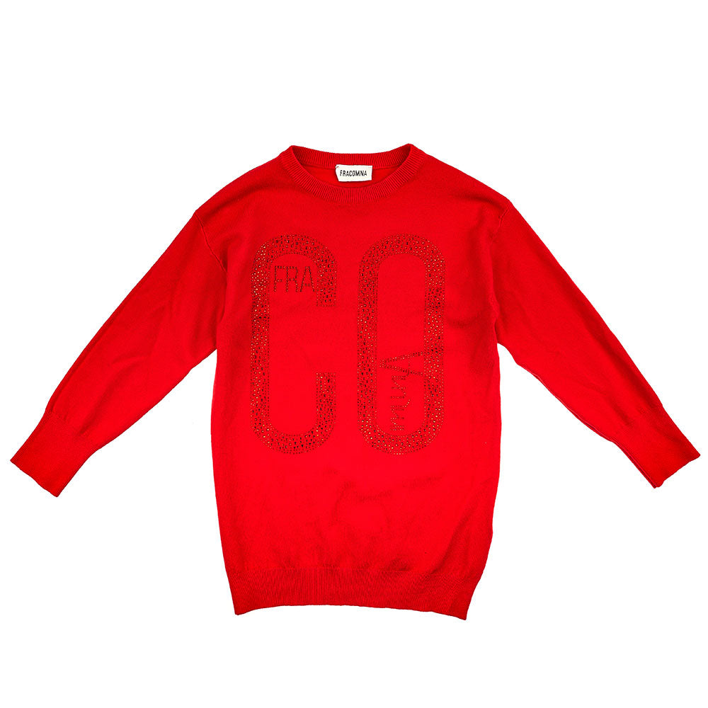 Maxipull de la Ligne Vêtements Fille Fracomina, élégant, avec une coupe régulière et une applicat...