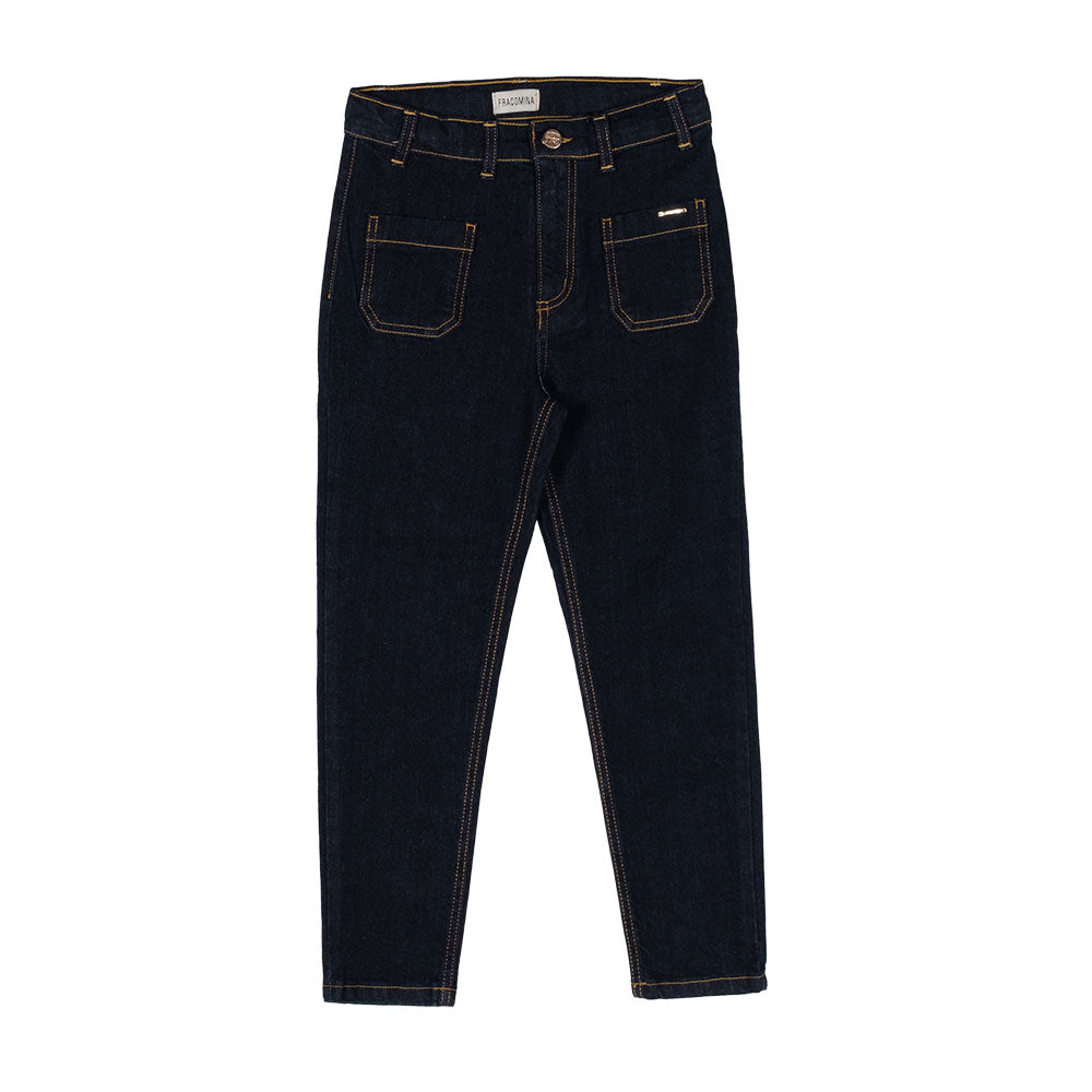 Scopri il pantalone denim della collezione Fracomina, pensato per le piccole fashioniste del tuo ...