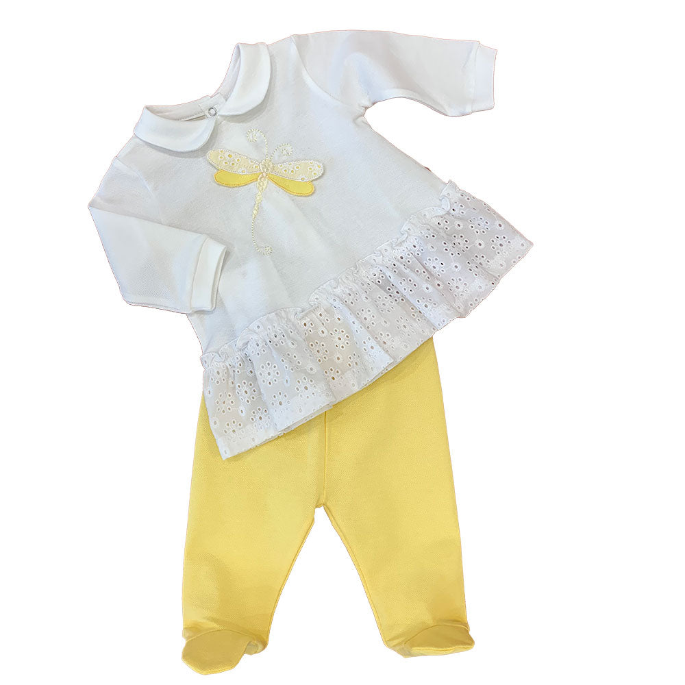 Un completino elegante e delicato, perfetto per le giornate di primavera ed estate della tua bamb...