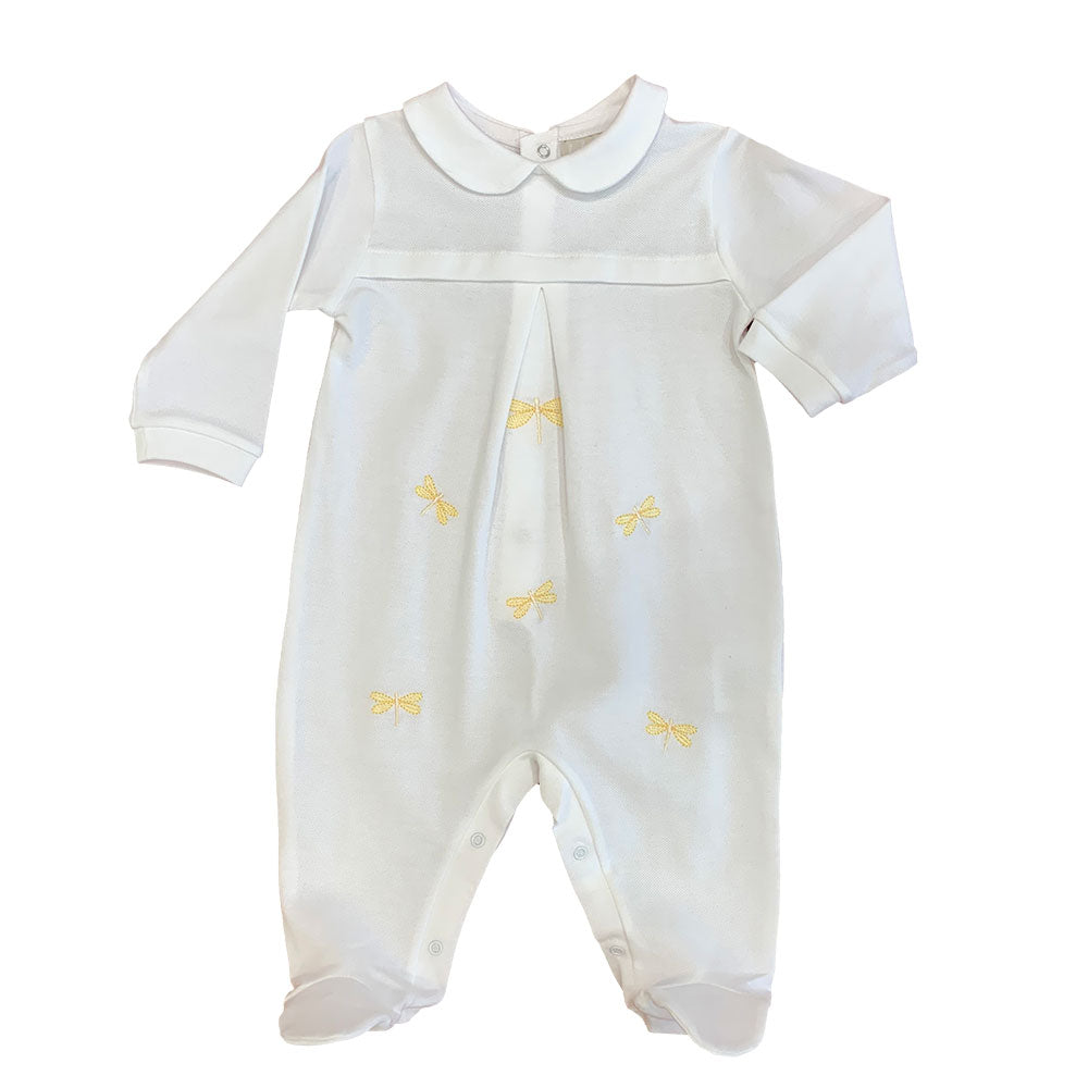 
  Tutina della Linea Lalalu Bambina in piquet con piccolo ricamo sul davanti e bottoncini
  a pr...