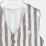 Gilet in lino bambino - LALALU - Colore: Grigio - Stagione: Primavera-Estate