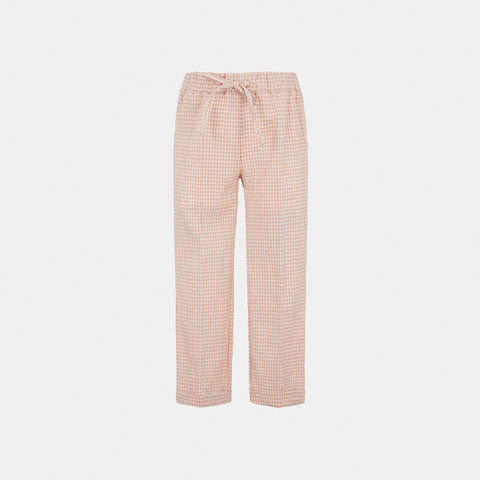 Pantalone in seersucker bimba - LALALU - Sesso: Bambina - Colore: Rosa - Stagione: Primavera-Estate