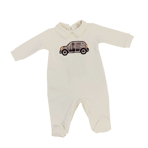 Tutina in felpa neonato - LALALU - Sesso: Bimbo - Colore: Bianco - Stagione: Autunno-Inverno