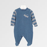 Tutina in maglia neonato - LALALU - Sesso: Bimbo - Colore: Azzurro - Stagione: Autunno-Inverno