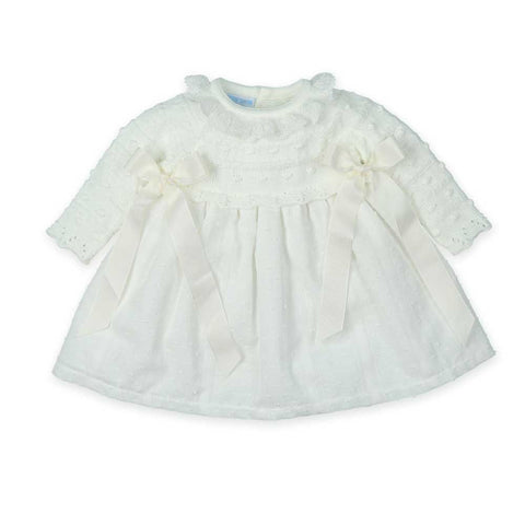 Abito in maglia e organza