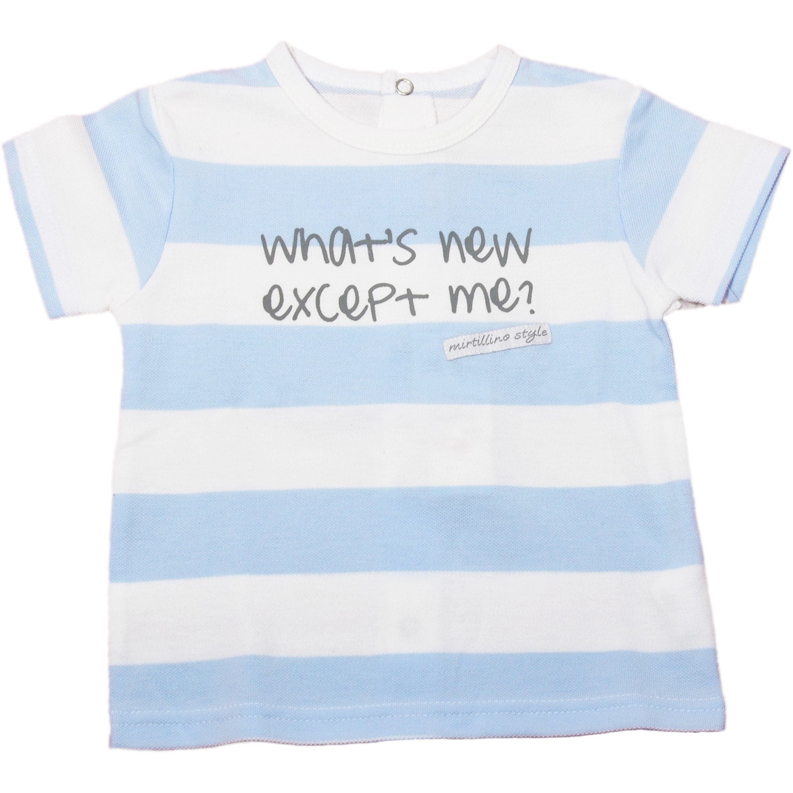 
  Kurzarm-T-Shirt aus der Mirtillo-Kinderkleidungslinie in Pique, auf der Rückseite zugeknöpft u...