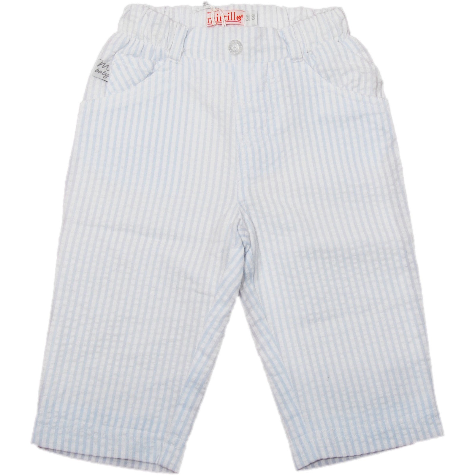 
  Blau-weiß gestreifte Baumwollbeutelhose aus der Kinderkleidungslinie mit Innenfutter.



  100...