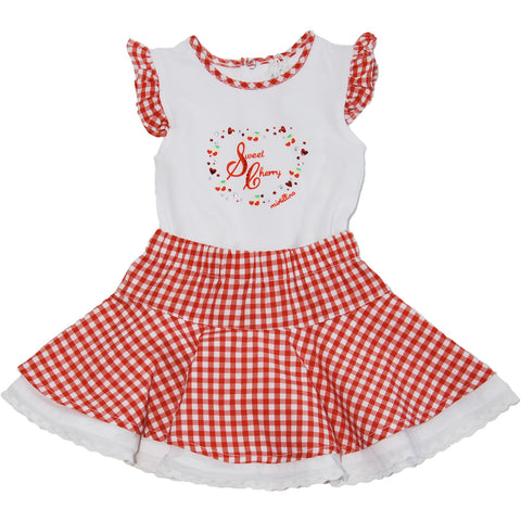 BODY + GONNA - MIRTILLO - Sesso: Bambina - Colore: Rosso - Stagione: Primavera-Estate