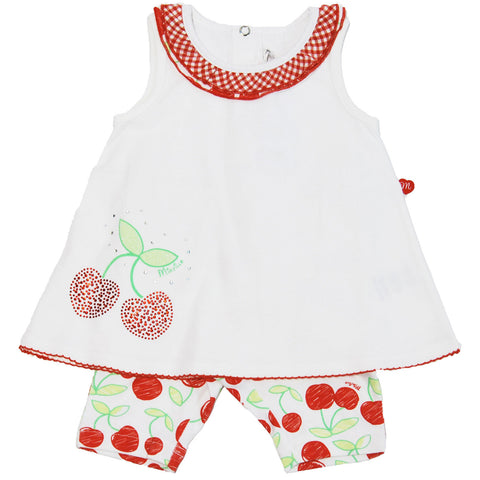 COMPL. 2PZ. JERSEY - MIRTILLO - Sesso: Bambina - Colore: Bianco - Stagione: Primavera-Estate