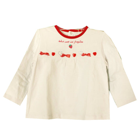 T-SHIRT M/L JERSEY - MIRTILLO - Sesso: Bambina - Colore: Bianco - Stagione: Primavera-Estate