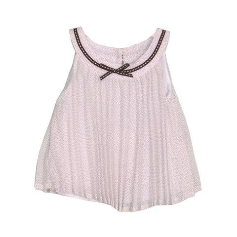 TOP PLISSE MICROPOIS - MIRTILLO - Sesso: Bambina - Colore: Bianco - Stagione: Primavera-Estate