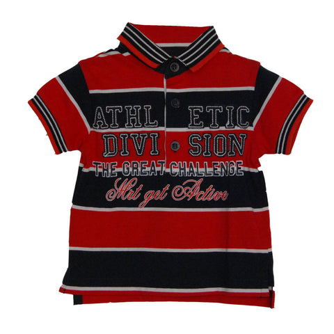 POLO M/C JERSEY RIGATO - MIRTILLO - Colore: Blu - Stagione: Primavera-Estate